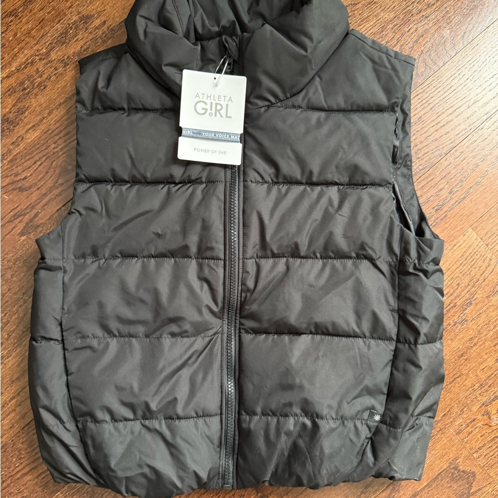 Athleta Girl Quilted Black Vest